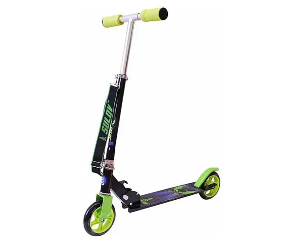 Trotineta pliabila DHS Religio, 145mm, negru-verde