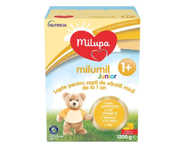 Lapte praf de crestere Milupa Milumil Junior 1+, 1200g