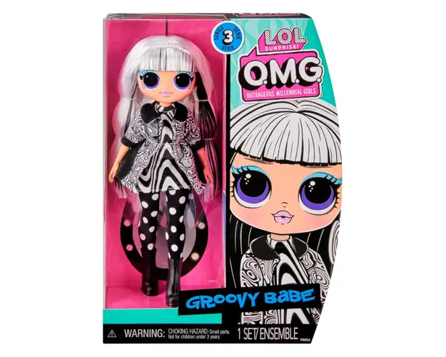 Papusa LOL Surprise OMG, Hos Doll, Seria 3, Groovy Babe, 588573EUC 