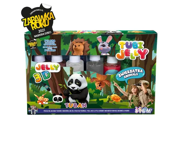 Set gel modelator Tubi Jelly, Tuban, cu 6 culori, Animale