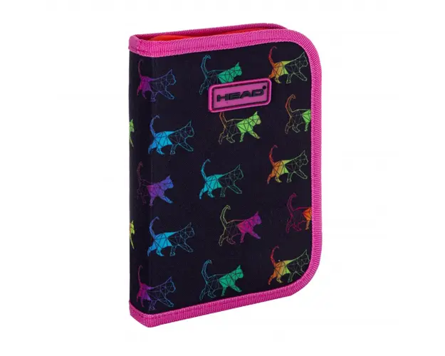 Penar cu 1 fermoar si 2 flapsuri, Head, Kitty Rainbow