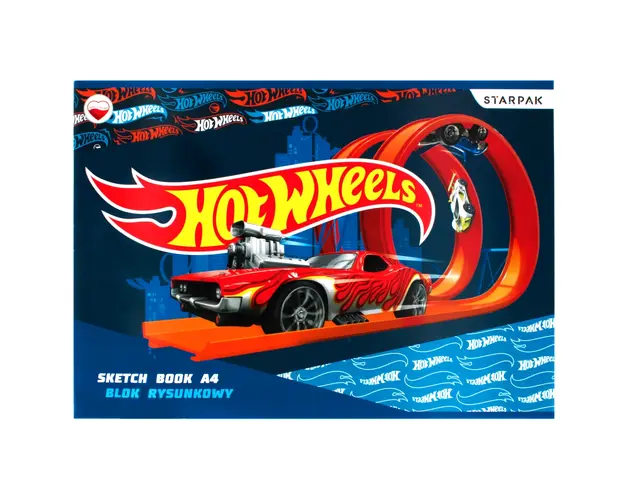 Bloc de desen A4, 20 file, Hot Wheels