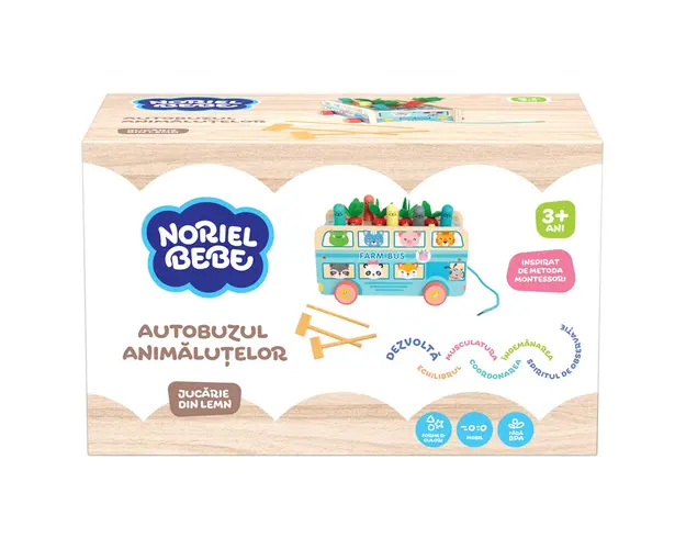Jucarie din lemn, Noriel Wood, Autobuzul animalutelor