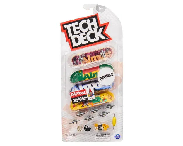 Set mini placa skateboard Tech Deck, 4 buc, Almost, 20136721