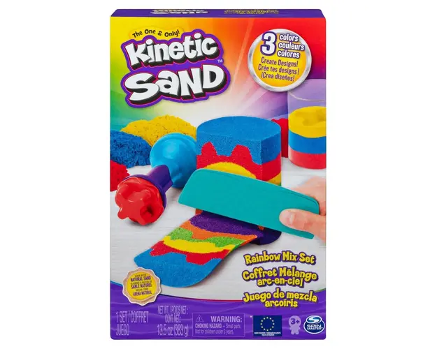 Set de joaca Kinetic Sand - Unelte de Curcubeu