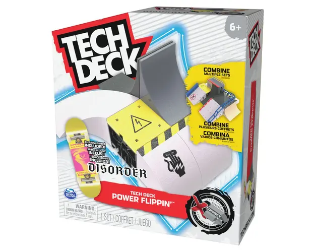 Set mini skateboard cu rampa, Tech Deck, Power Flippin, 20139397
