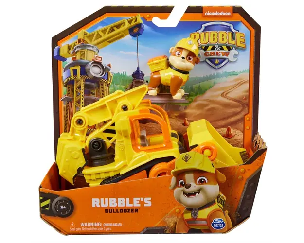 Set vehicul de constructie si figurina, Rubble & Crew, Rubble si Bulldozer, 20141511