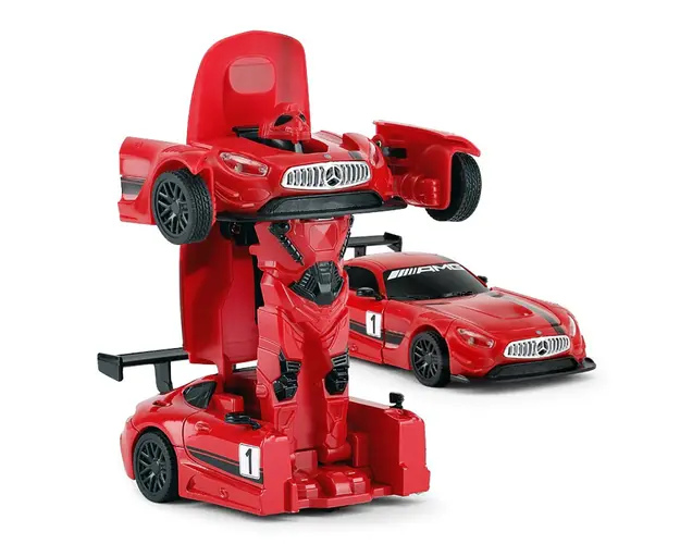 Masinuta Rastar Mercedes-Benz GT3 Transformable, Rosu, 1:32