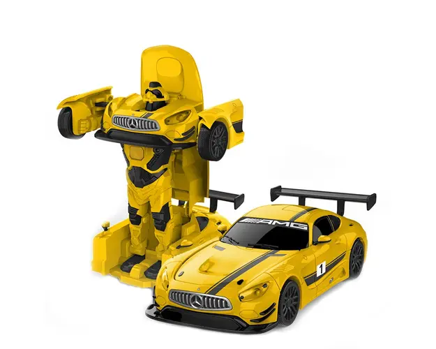 Masinuta Rastar Mercedes-Benz GT3 Transformable, Galben, 1:32
