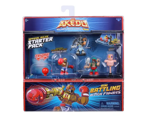 Set 3 figurine cu accesorii, Akedo, Starter Pack S1, 14231