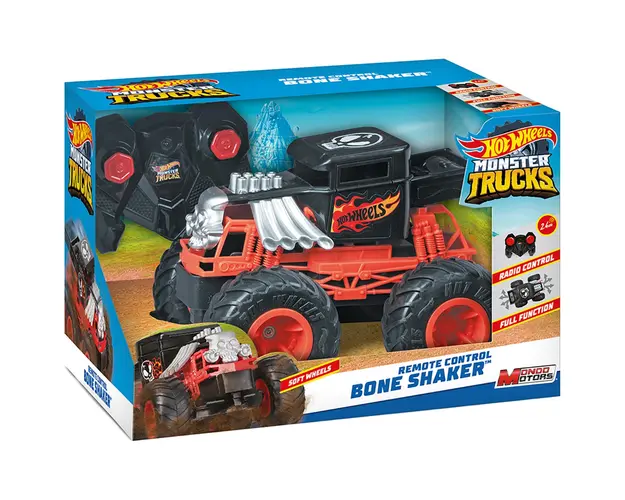 Masina cu telecomanda Hot Wheels Monster Trucks, Bone Shaker