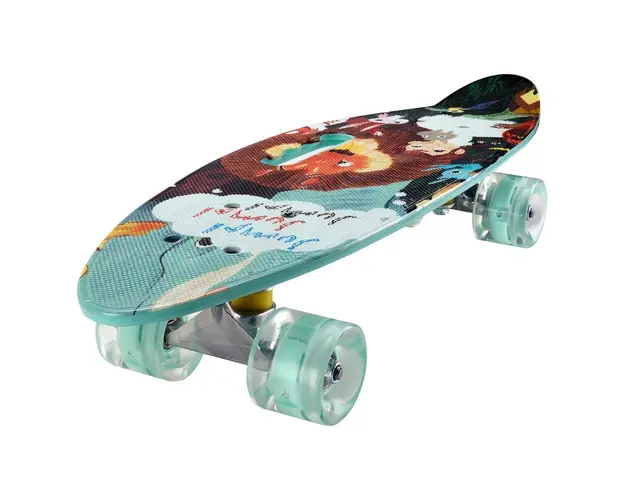 Penny board portabil Action One, ABEC-7 PU, Aluminiu Truck the lion