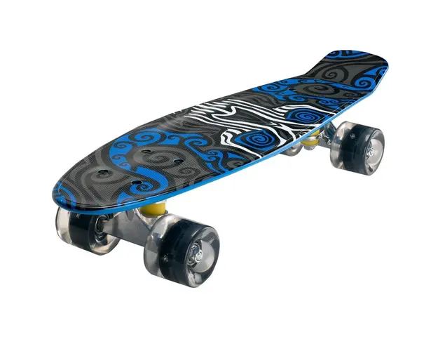 Penny board Action One, Cu roti luminoase, 22 cm, ABEC-7 PU, Aluminium Truck 90 kg, Graphic face v2.0