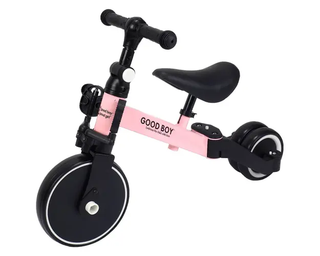 Tricicleta transformabila in bicicleta fara pedale, Action One, Coral Roz
