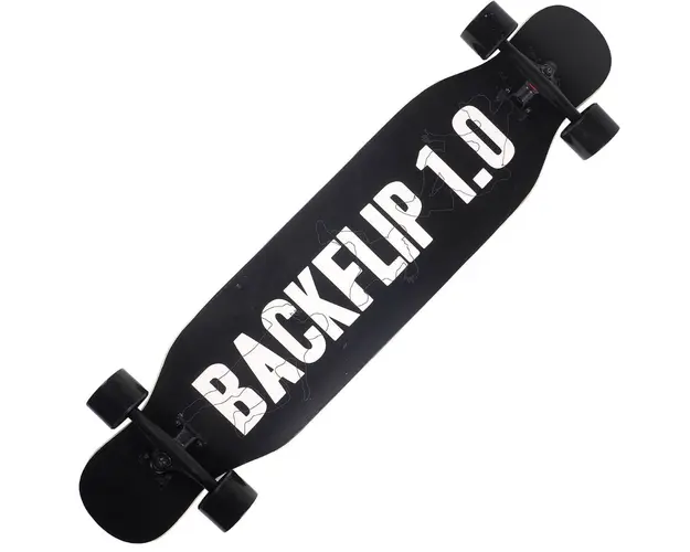 Longboard Action One, ABEC-9 PU, Aluminiu 120 kg, 108 x 23.5 cm, Negru Backflip