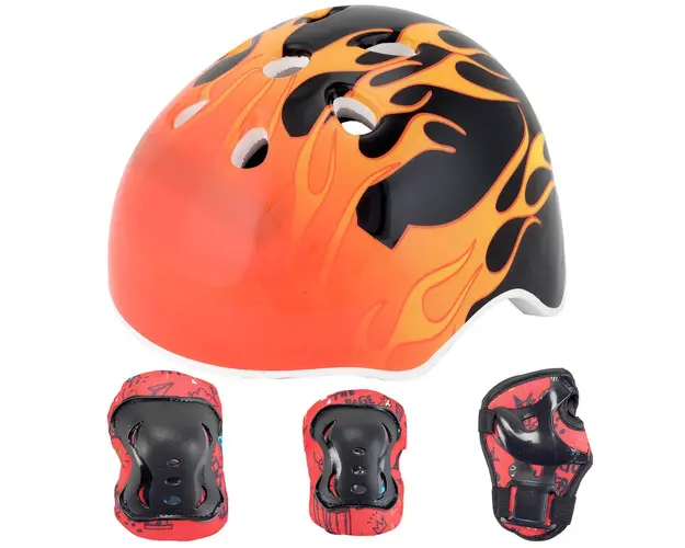 Set casca si protectii Guard, Action One, 7 piese, marimea M, Negru