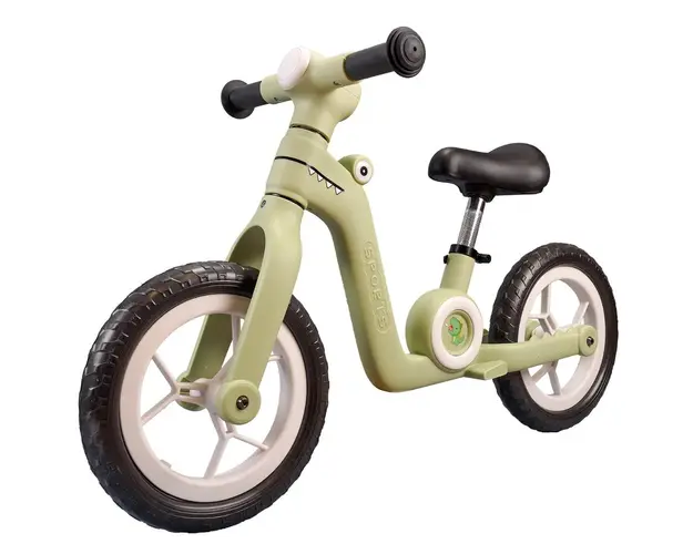 Bicicleta fara pedale, Action One Little Dino, 12 inch, Verde