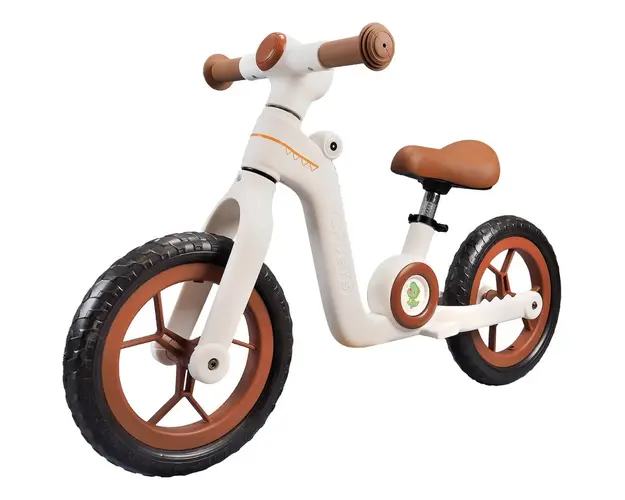 Bicicleta fara pedale, Action One Little Dino, 12 inch, Alb