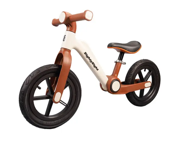 Bicicleta fara pedale, Action One Condor, roti gonflabile cauciuc, 12 inch, Maro