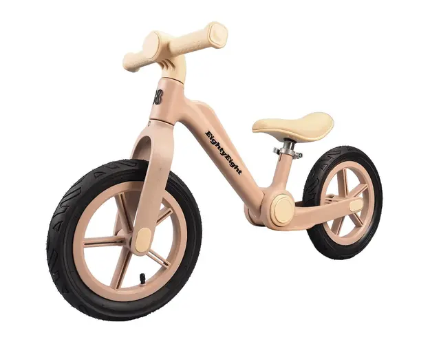 Bicicleta fara pedale, Action One Condor, roti gonflabile cauciuc, 12 inch, Crem