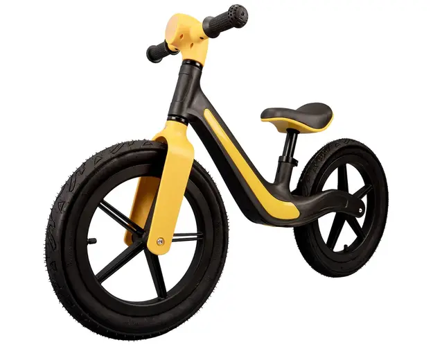 Bicicleta fara pedale cu lumini si muzica Rider, Action One, 14 inch, Negru-Portocaliu