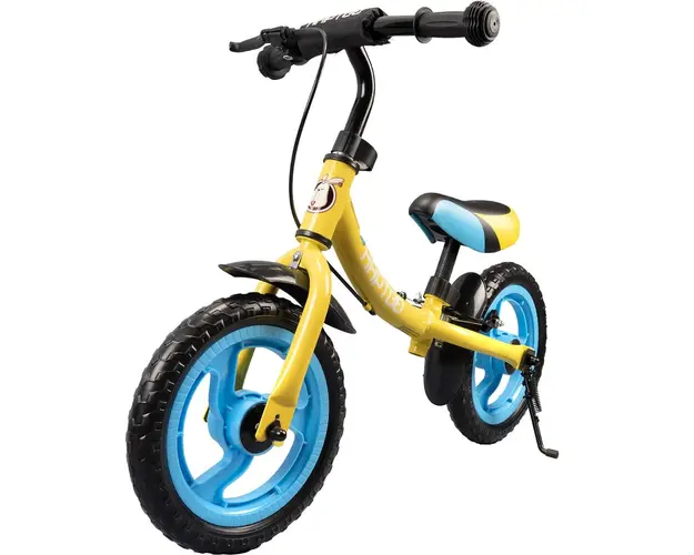 Bicicleta fara pedale, Action One Joy, cu frana, 12 inch, Galben