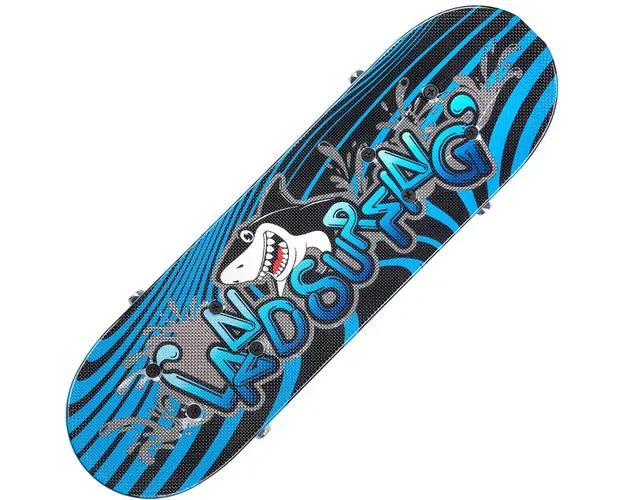 Penny board, Action One, Shark, print pe ambele fete, 41 x 12 cm, Albastru