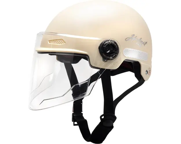 Casca de protectie cu viziera, Action One Jump, reglabila, Crem