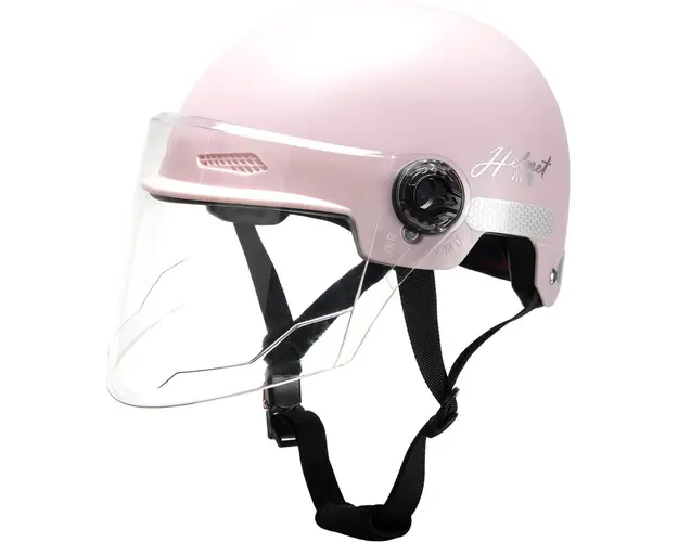 Casca de protectie cu viziera, Action One Jump, reglabila, Roz
