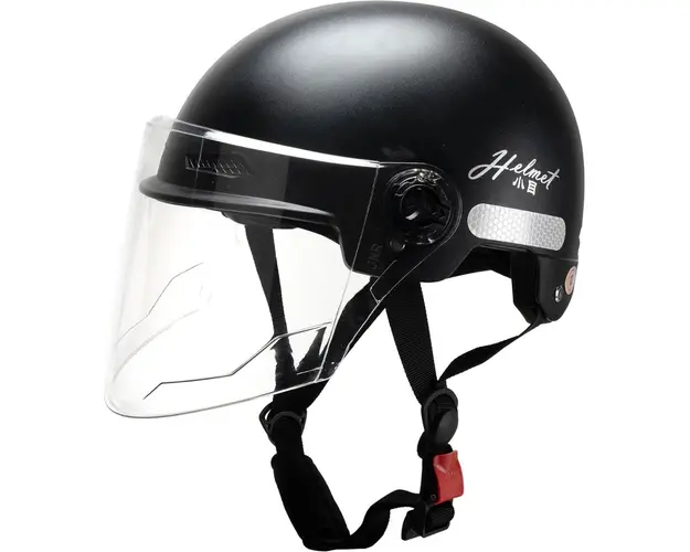 Casca de protectie cu viziera, Action One Jump, reglabila, Negru