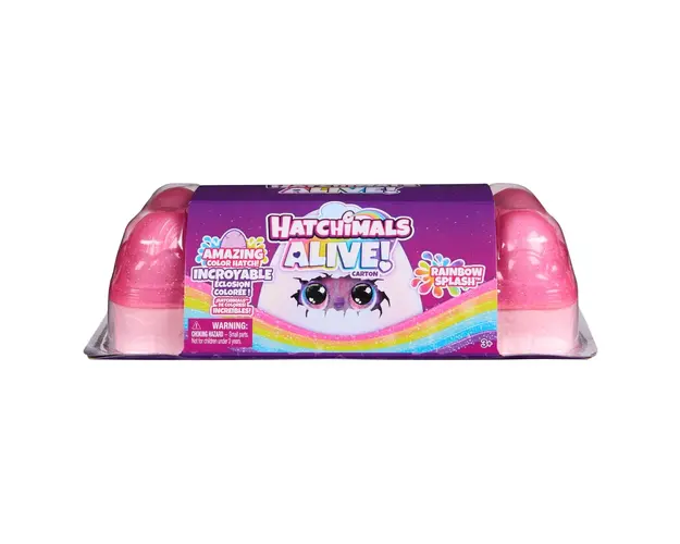 Set 5 figurine surpriza in cofrag, Hatchimals, Rainbow Splash, 6069777
