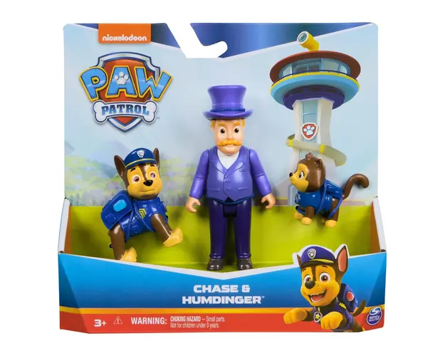 Set figurina si 2 animalute, Paw Patrol, Chase si Humdinger, 20148170