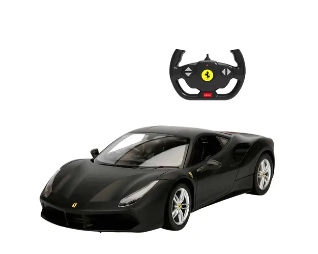 Masinuta cu telecomanda, Rastar, Ferrari 488 GTB, 1:14, Negru