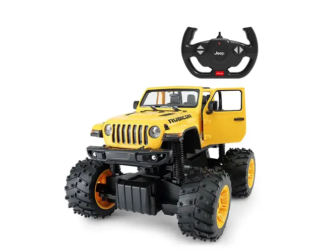 Masinuta cu telecomanda, Rastar, Jeep Wrangler, 1:14, Galben