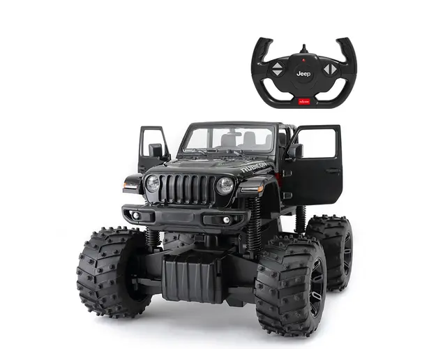 Masinuta cu telecomanda, Rastar, Jeep Wrangler, 1:14, Negru
