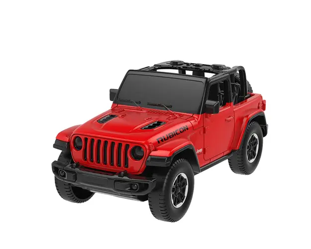 Masinuta Rastar, Jeep Wrangler Rubicon, Rosu, 1:43