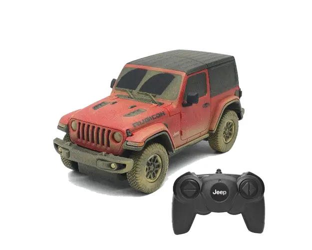 Masinuta cu telecomanda, Rastar, Jeep Wrangler Rubicon-Muddy Version, 1:24