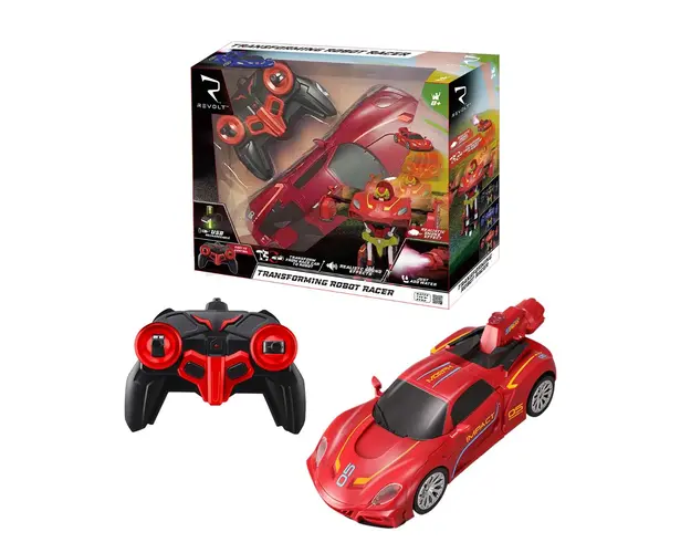 Masinuta transformabila cu telecomanda Revolt Robot Racer, Rosu
