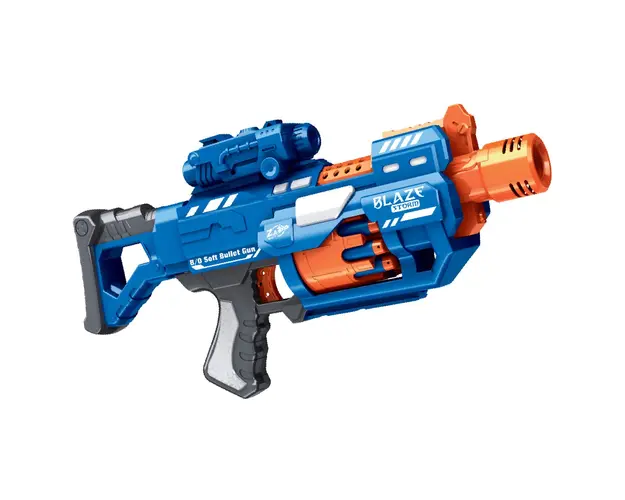 Pistol cu 20 sageti din burete, Blaze Storm, Zapp Toys, Albastru