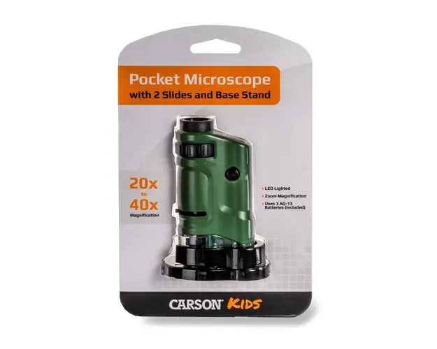 Microscop de buzunar cu LED, Carson, marire 20x-40x, MicroBrite