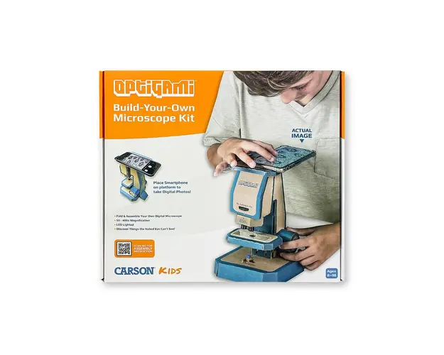 Kit DIY, Realizeaza un microscop, Carson, marire 50-400x, OptiGami