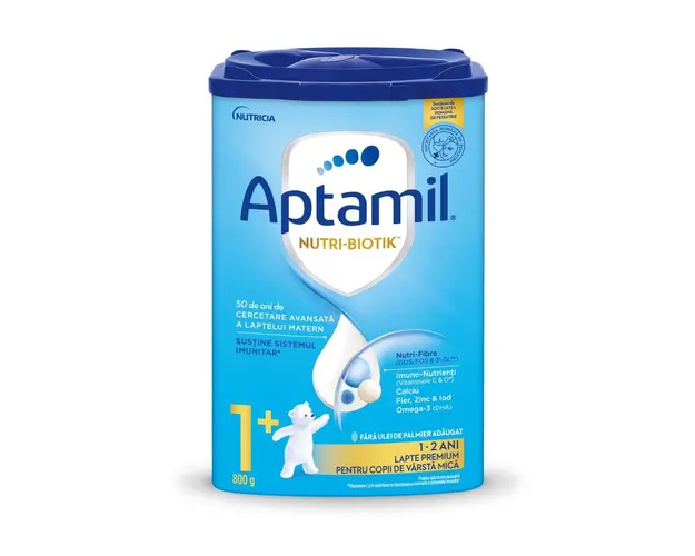 Lapte praf Aptamil Nutri-Biotik 1+, 800 g, 12-24 luni
