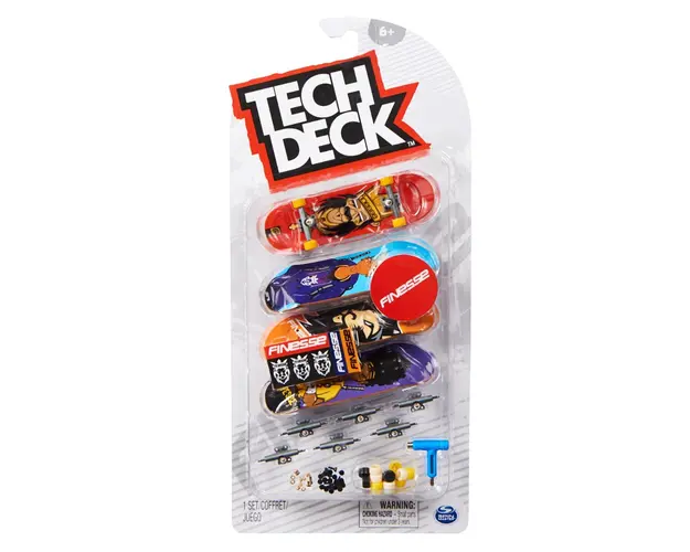 Set mini placa skateboard Tech Deck, 4 buc, Finesse, 20140740