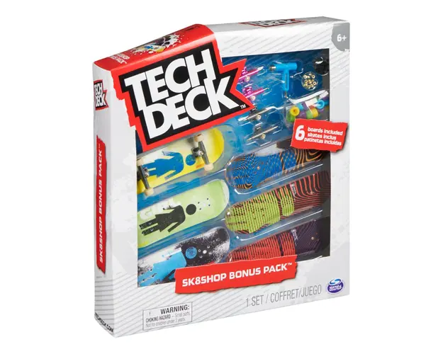Set 6 mini placi skateboard, Tech Deck, Bonus Pack 20136705