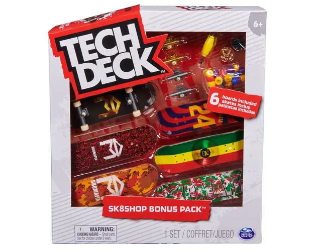 Set 6 mini placi skateboard, Tech Deck, Bonus Pack, Sk8Mafia, 20140838