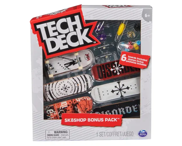 Set 6 mini placi skateboard, Tech Deck, Bonus Pack, Disorder, 20140841