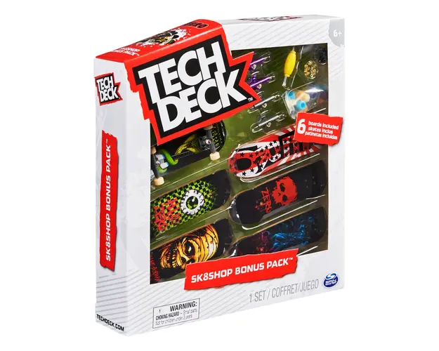 Set 6 mini placi skateboard, Tech Deck, Bonus Pack 20136700