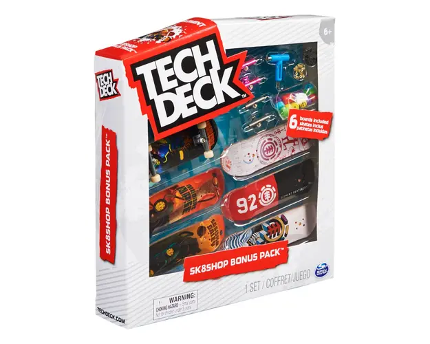 Set 6 mini placi skateboard, Tech Deck, Bonus Pack 20136702