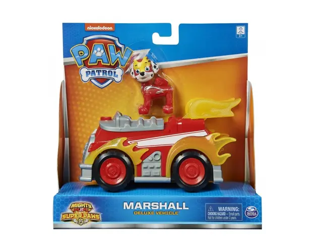 Masinuta cu figurina Paw Patrol, Deluxe, Marshall 20127441