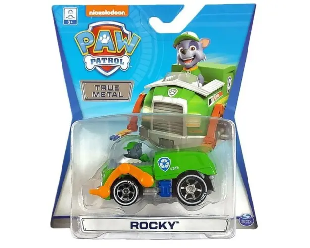 Masinuta cu figurina Paw Patrol True Metal, Rocky 20120841